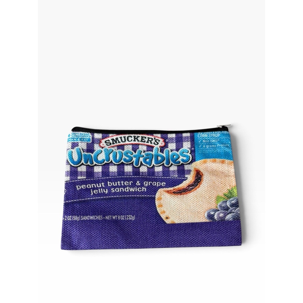 New Novelty Zipper Pouch Bag food snacks funny grape jelly sandwich